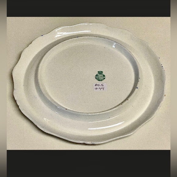 Rare Fenton Gaudy Welsh Oyster Buddha Pattern Scalloped Biscuit Plate Tray - Picture 10 of 10